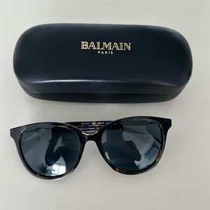 Balmain Black Tortoise Cat Eye Sunglasses